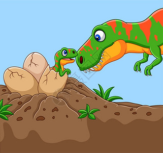 恐龙蜥蜴卡通可爱恐龙插画