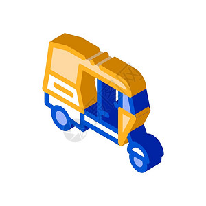 公共交通Rickshaw载体符号图图片