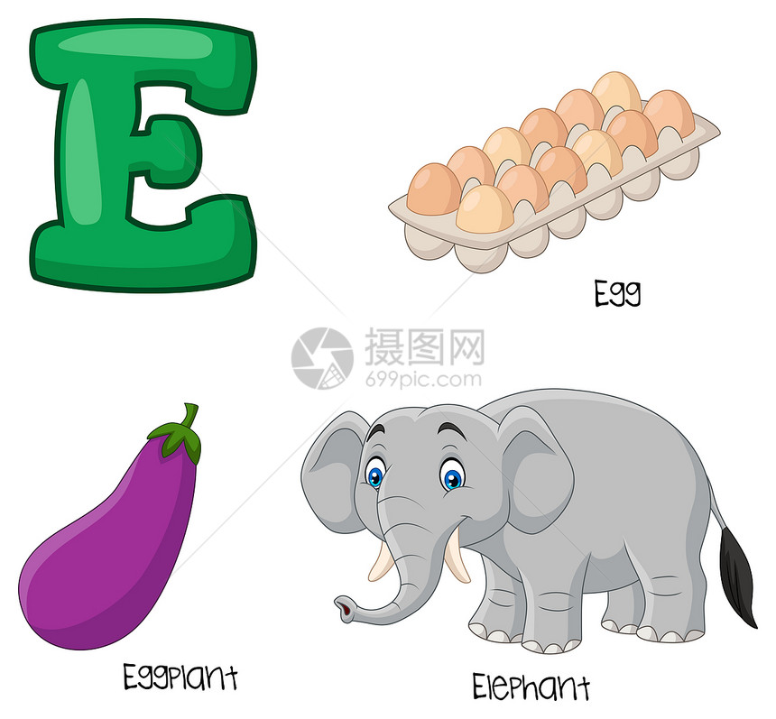 e字母表插图图片