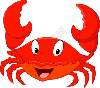 清蒸大龙虾螃蟹卡通可爱的螃蟹插画
