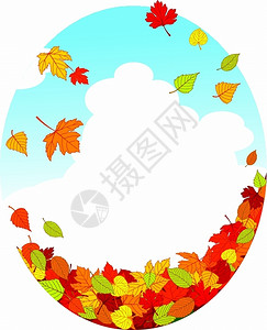 秋天的日本秋天枫叶背景设计图片