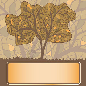 抽象秋天树木背景图片