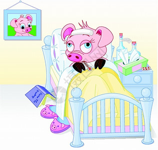 猪流感背景图片