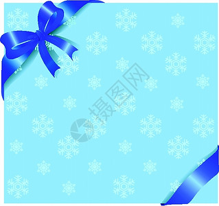 冬季背景的蓝色彩带背景图片