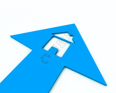 蓝色箭头内小房子图标图片