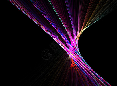 内衬充满活力的彩色分形计算机数字生成了此图像背景图片