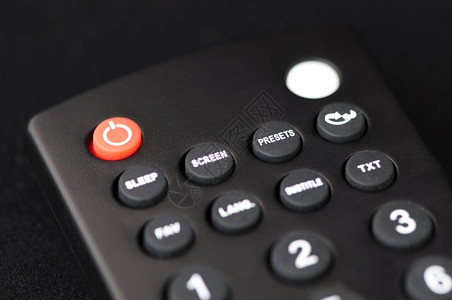电视遥控制黑按钮打开关闭的红色按钮图片