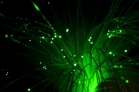 光纤电缆互联网技术绿色图片