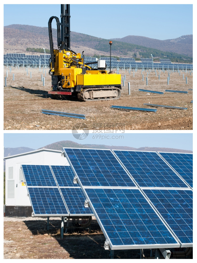 太阳能光伏电池板的工业安装太阳能电池板的工业安装图片