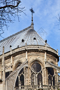 巴黎诺尔夫人的哥特大教堂细节图片