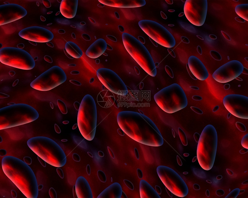 血细胞或菌漂浮在动脉中图片