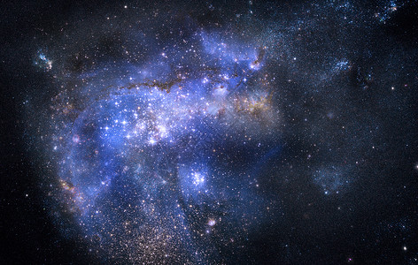 深太空中的星云气体云深空明亮星云气体云背景图片