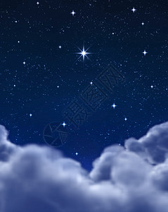 单颗星星素材空间或夜中的单亮星背景