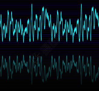 音波带反射的发光音波或正弦的图像图片