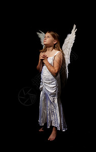 纯无辜的小天使仙女祈祷图片