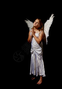 纯无辜的小天使仙女祈祷背景图片