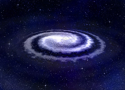 深空中巨大螺旋星系背景图片