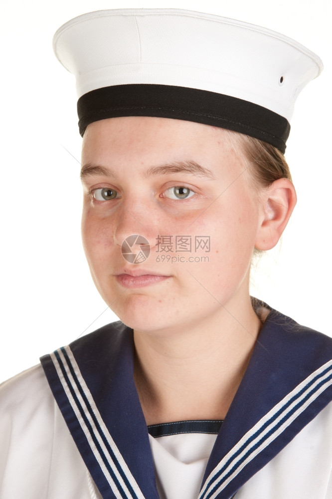 年轻的女水手肖像图片