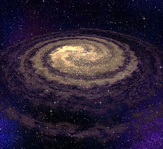 深空中巨大螺旋星系图片
