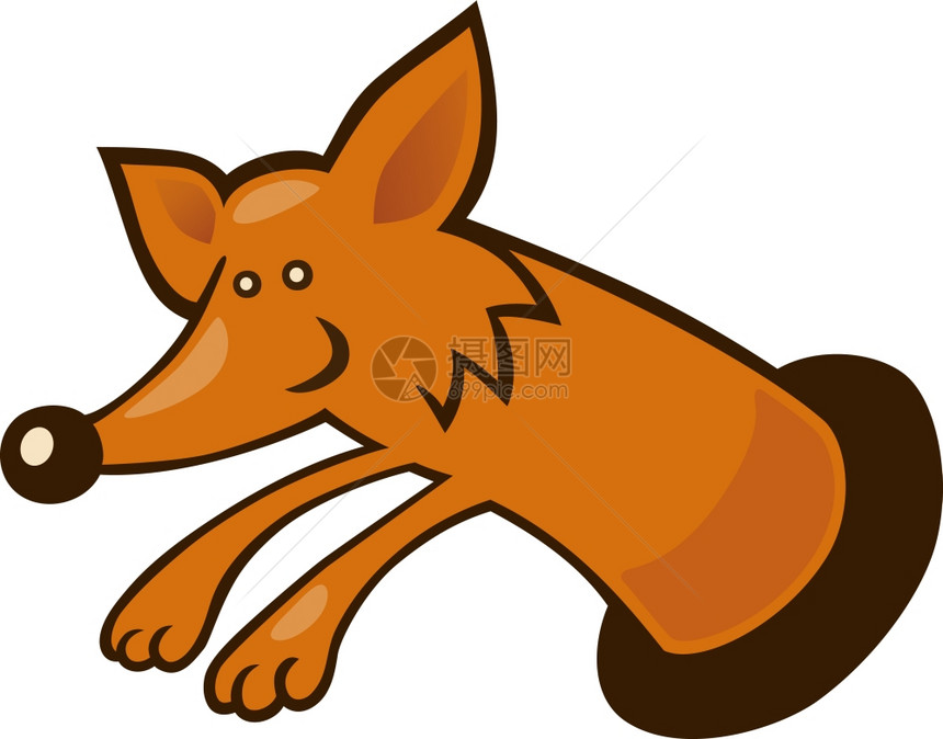 洞穴中狐的漫画插图图片