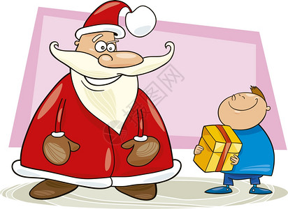圣诞节漫画插图背景图片