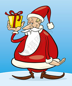 圣诞节漫画插图背景图片