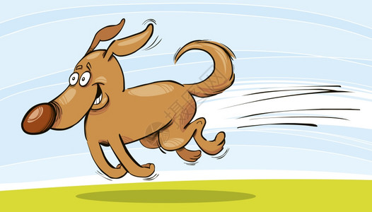 有趣的跑狗插图图片