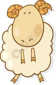 绵羊卡通zodiac符号背景