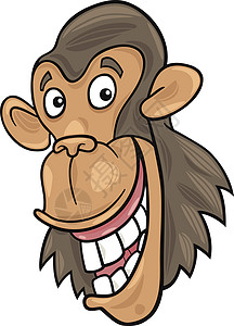 牙刷卡通有趣的黑猩猿漫画插图背景