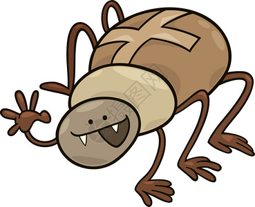 蟑螂卡通滑稽十字蜘蛛漫画插图背景