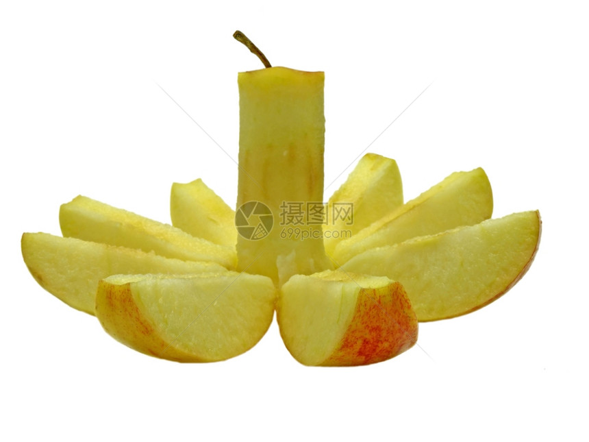 苹果切口中的图片