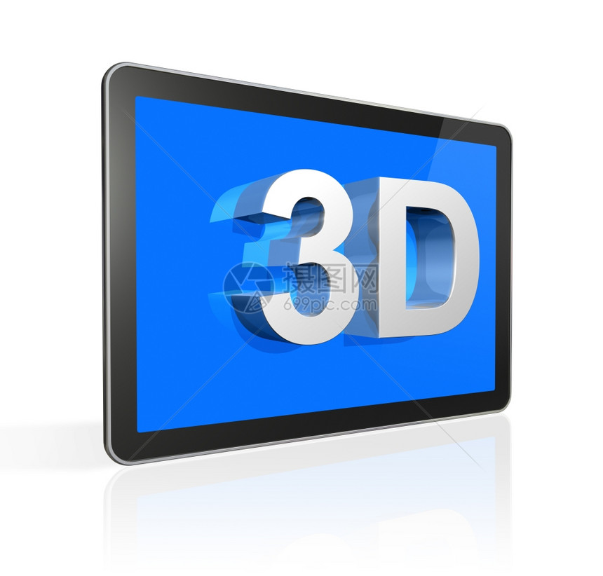 三维电视屏幕3D文本以白色隔开2条剪切路径1条为全球场景1条为屏幕3D电视屏幕文本为图片