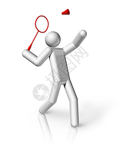 卡通羽毛球三维羽毛球符号奥林匹克运动系列羽毛球3d符号背景