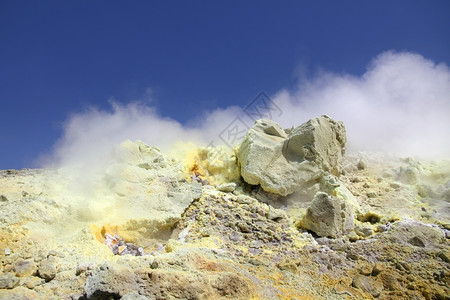 意大利西西里岛伊奥利亚群岛的火山火山口火山火山坑图片