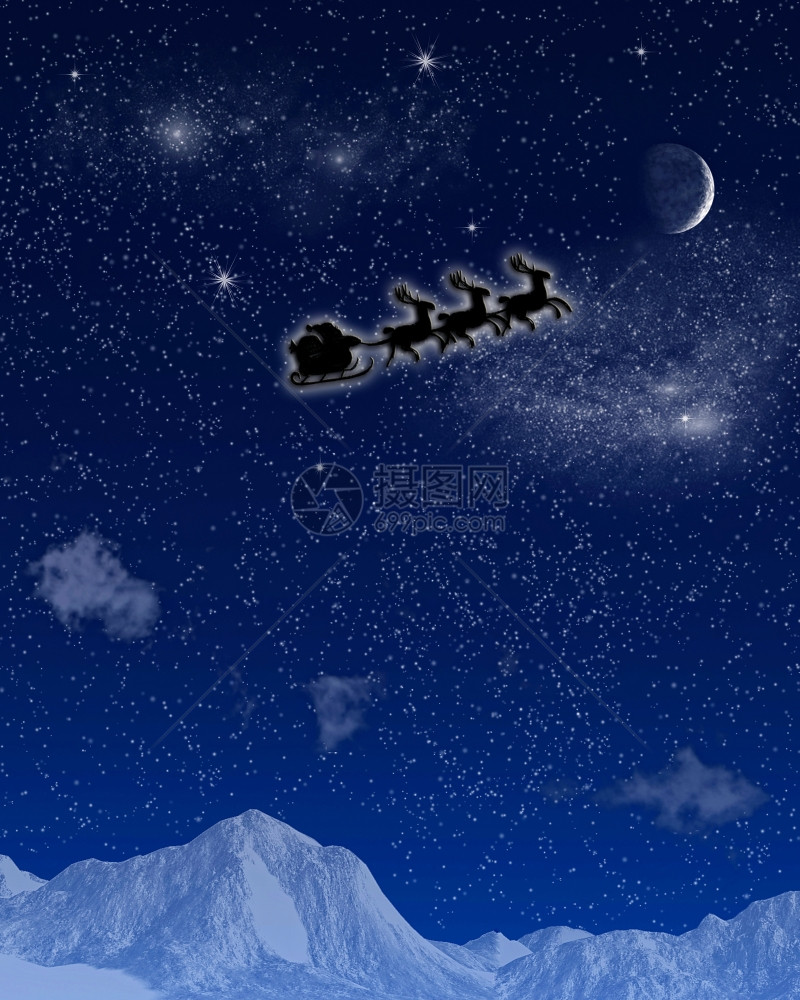 天空里有方夜谭和他的雪橇图片