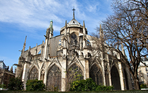 巴黎诺尔夫人的哥特大教堂细节图片