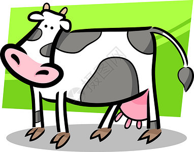 可爱农场奶牛的漫画图图片