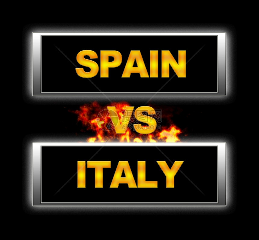 用西班牙语和意大利的明亮标志图片