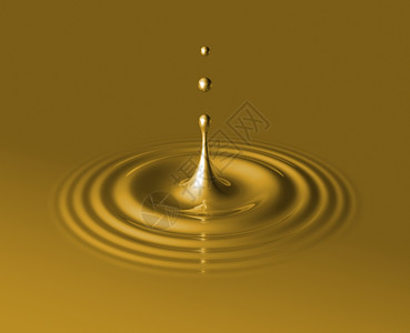 3d插图液体黄金和波纹图片