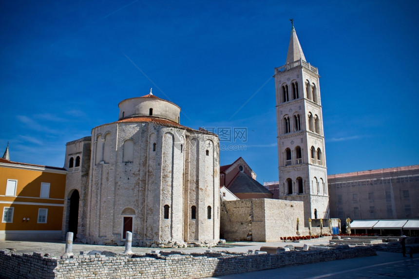 扎达尔马提亚croati镇旧教堂图片