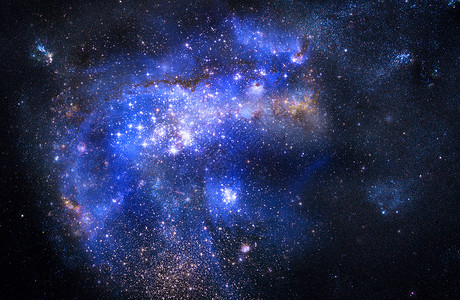 深太空中的星云气体云深空明亮星云气体云背景图片