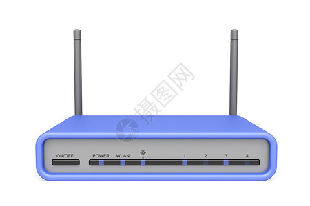 白色背景上的无线路由器图片