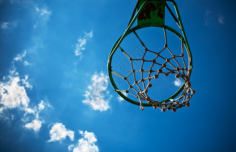 旧篮球架背景图片
