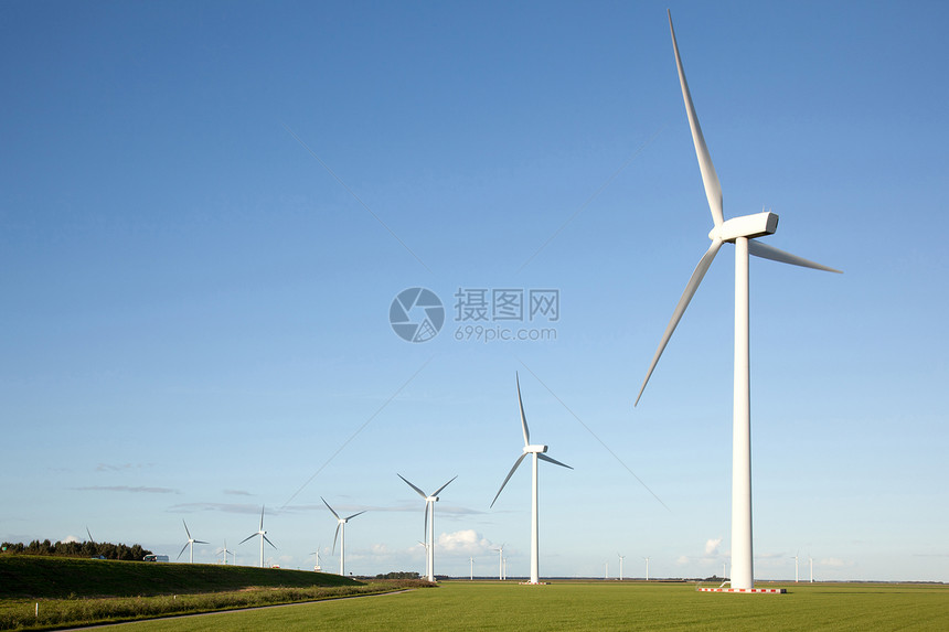 Flevoand省杜特奇连续风力涡轮机图片