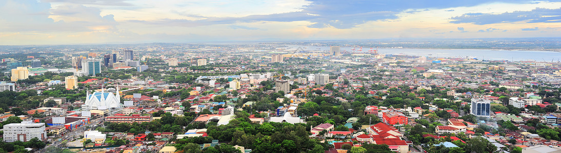 cebu是第二大都市中心和主要国内航运港高清图片