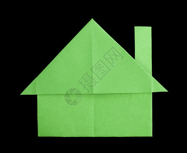 绿纸是折叠风格的图片