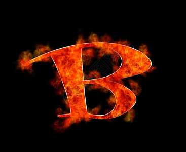 以燃烧中的字母b插图图片