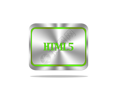 白色背景上的html5信号的铝框架图解图片