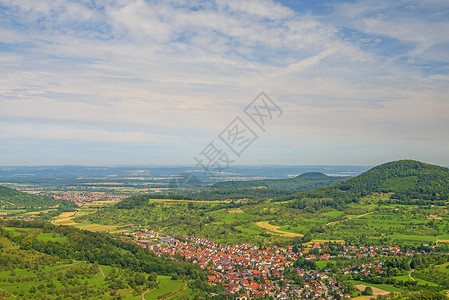 德意志城堡的苏森斯坦全景高清图片