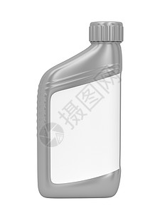白色背景上隔离空白标签的机油瓶图片